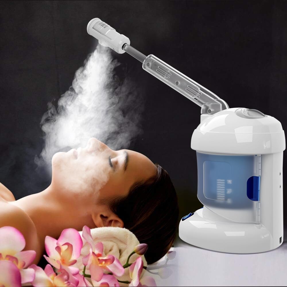 Kingsteam Facial Steamer in use