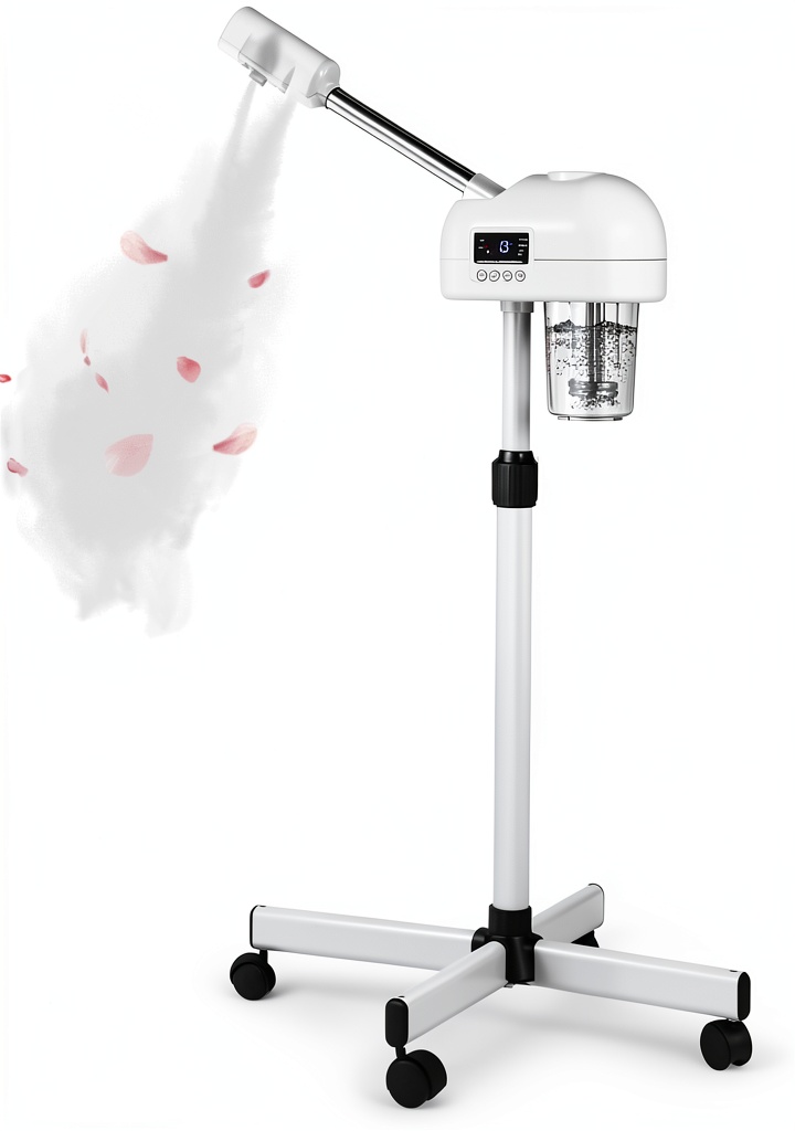 Hovinke facial steamer in a modern bathroom setting