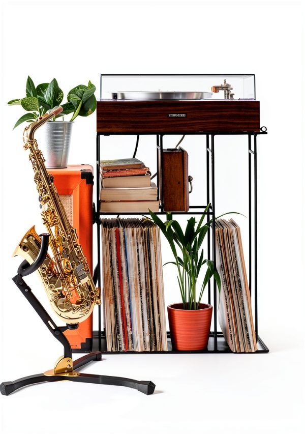 MoKo Alto Saxophone Stand Painted Metal Triangle Base-6