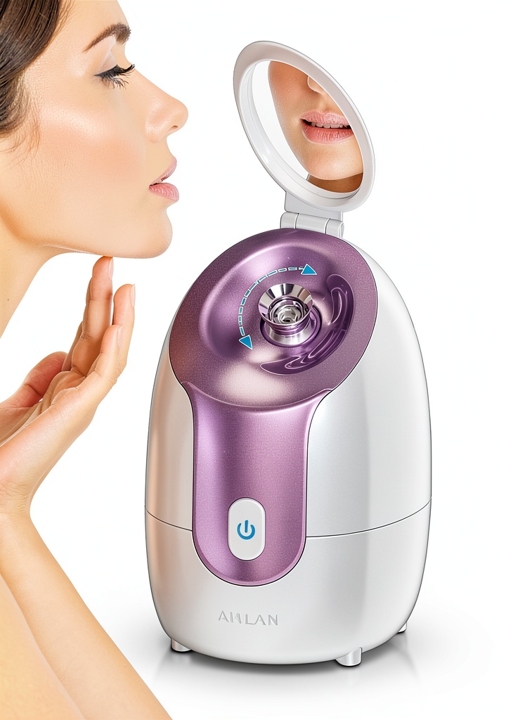 ANLAN facial steamer in a bathroom setting