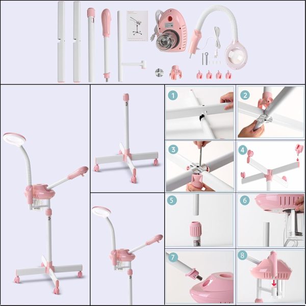 Facial Steamer Niuadage 5X Lamp Adjustable-6