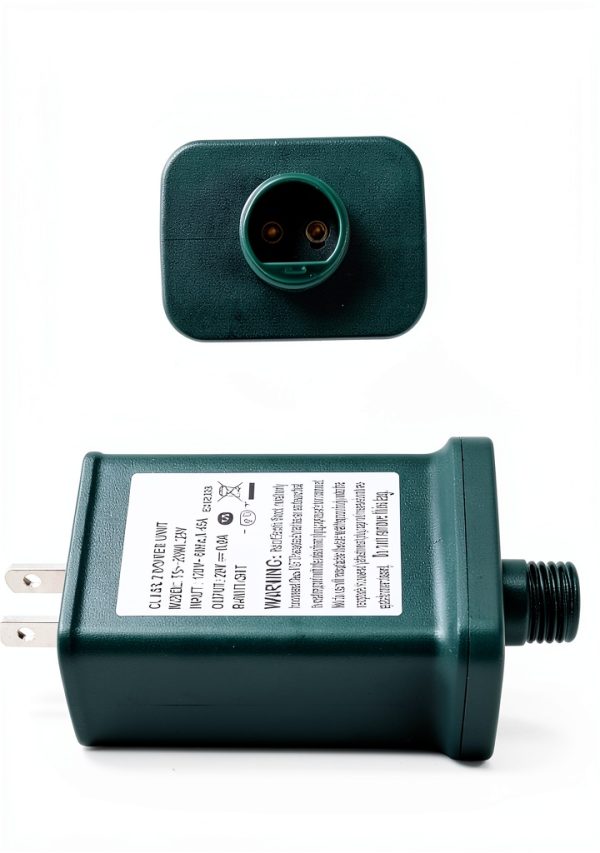 TS-26W29V Class 2 Power Supply Transformer, 29V 0.9A Adapter for LED String Lights/Christmas Tree Lights/Outdoor Holiday Lighting, IP44 Raintight, US Plug, 1/2 Inch Connector Pack of 2-3
